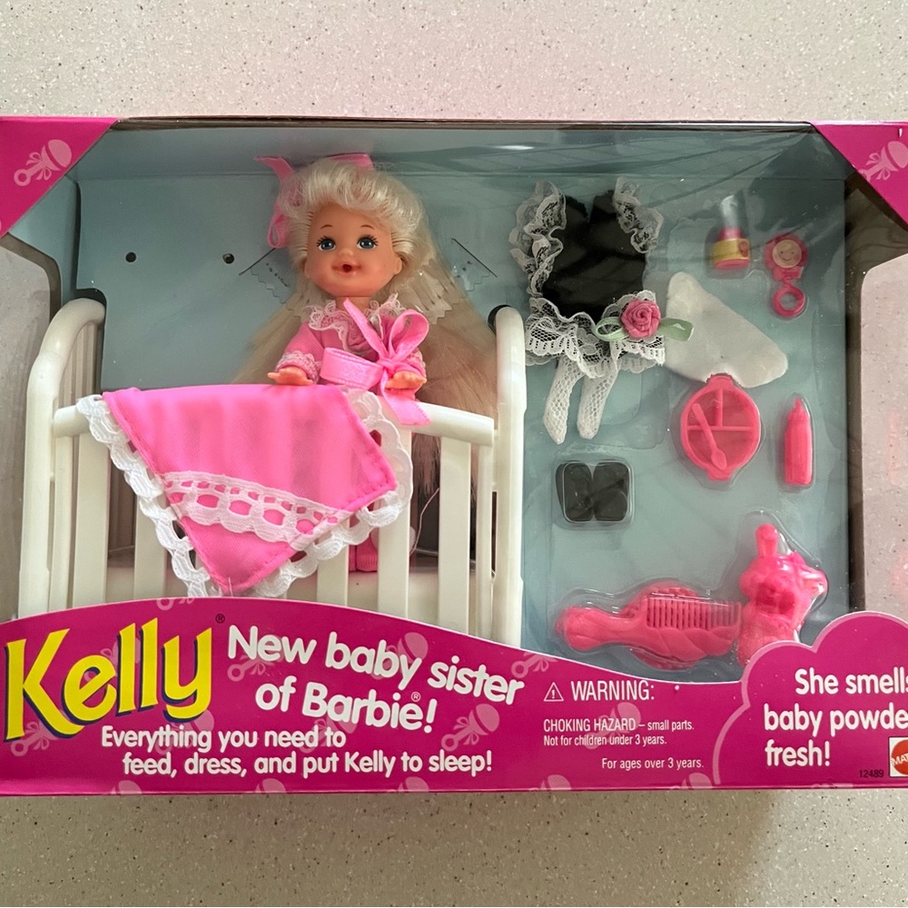 MATTEL Kelly New Baby Sister of Barbie Doll Set, Vintage 1994, New in Box